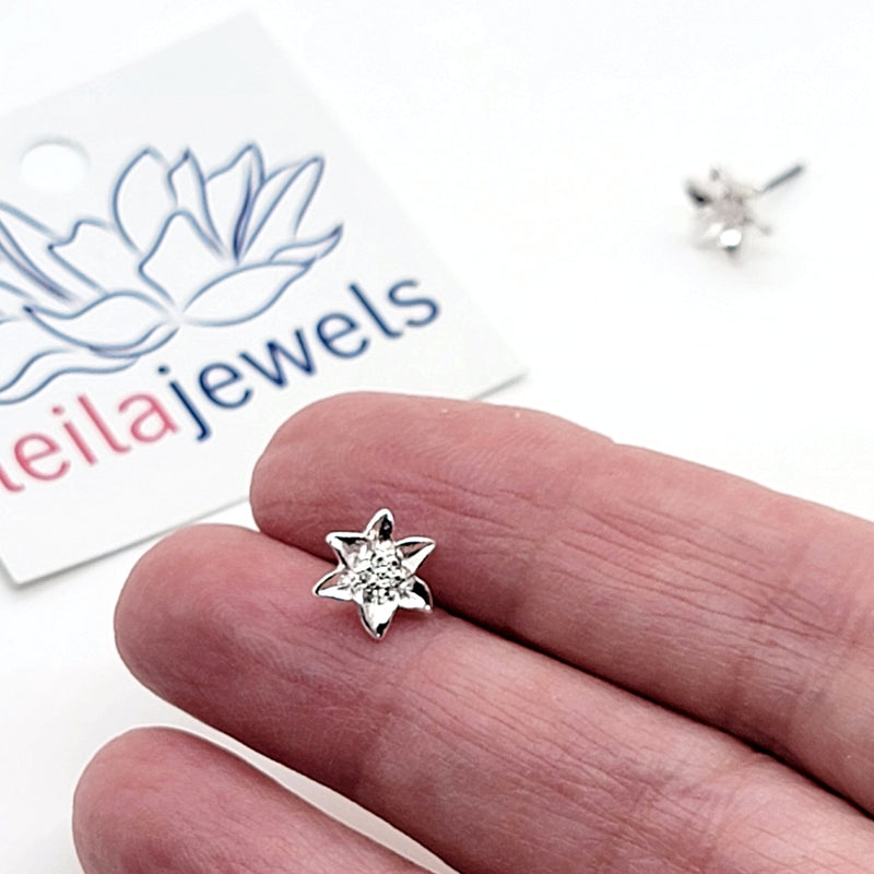 Iris Stud Art Earrings - Leila Jewels