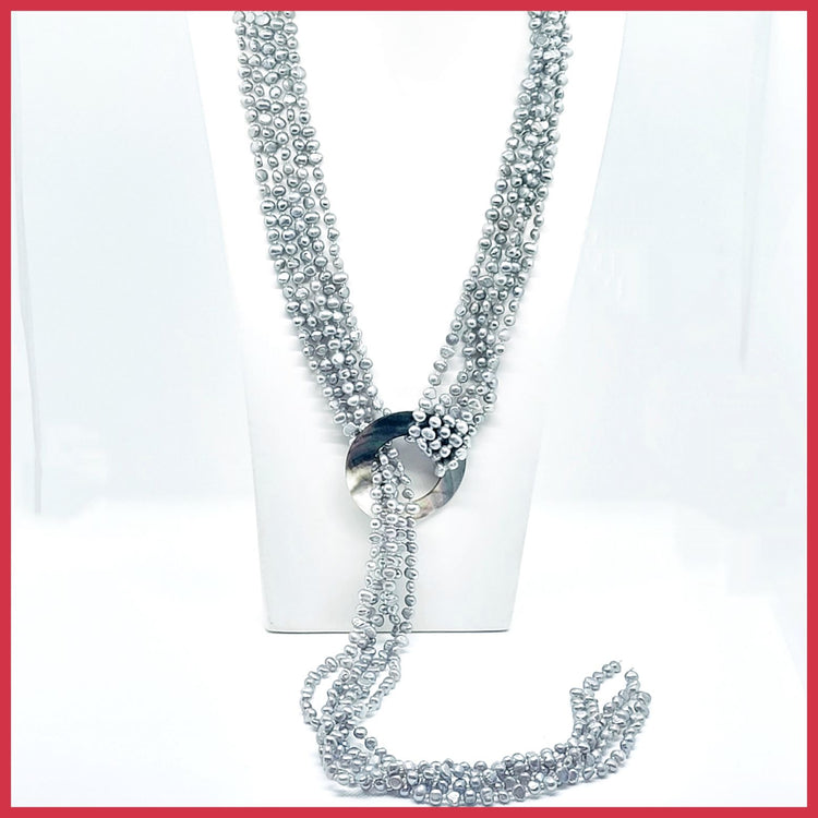 5 strand pearl necklace leila jewels