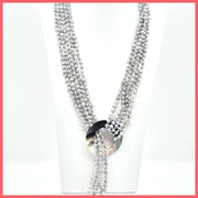 5-strand pearl statement necklace leila jewels