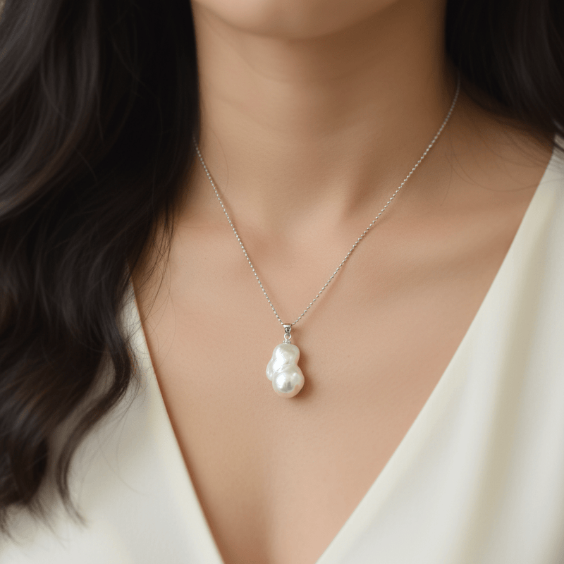 Baroque Pearl Pendant Necklace - Leila Jewels