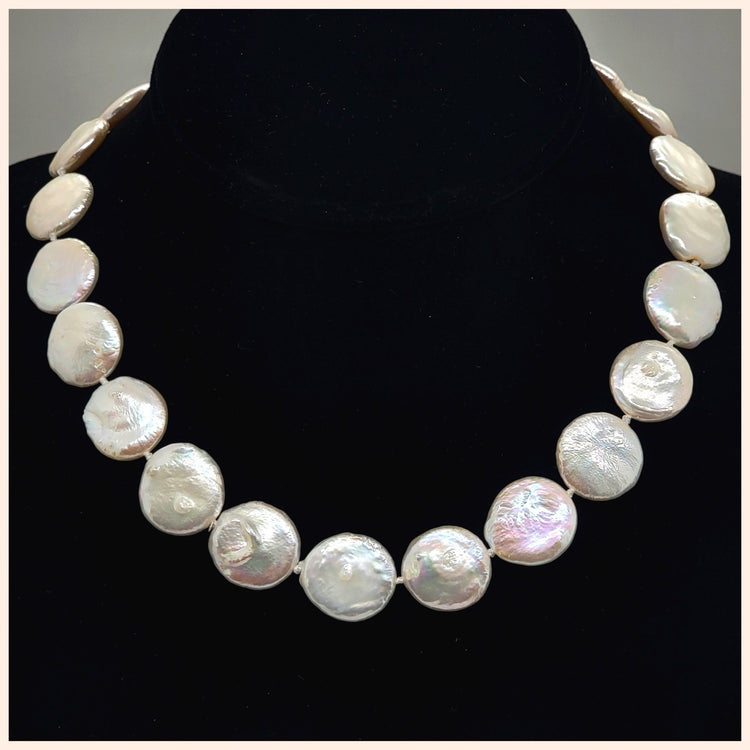 Coin Pearls Necklace - Leila Jewels