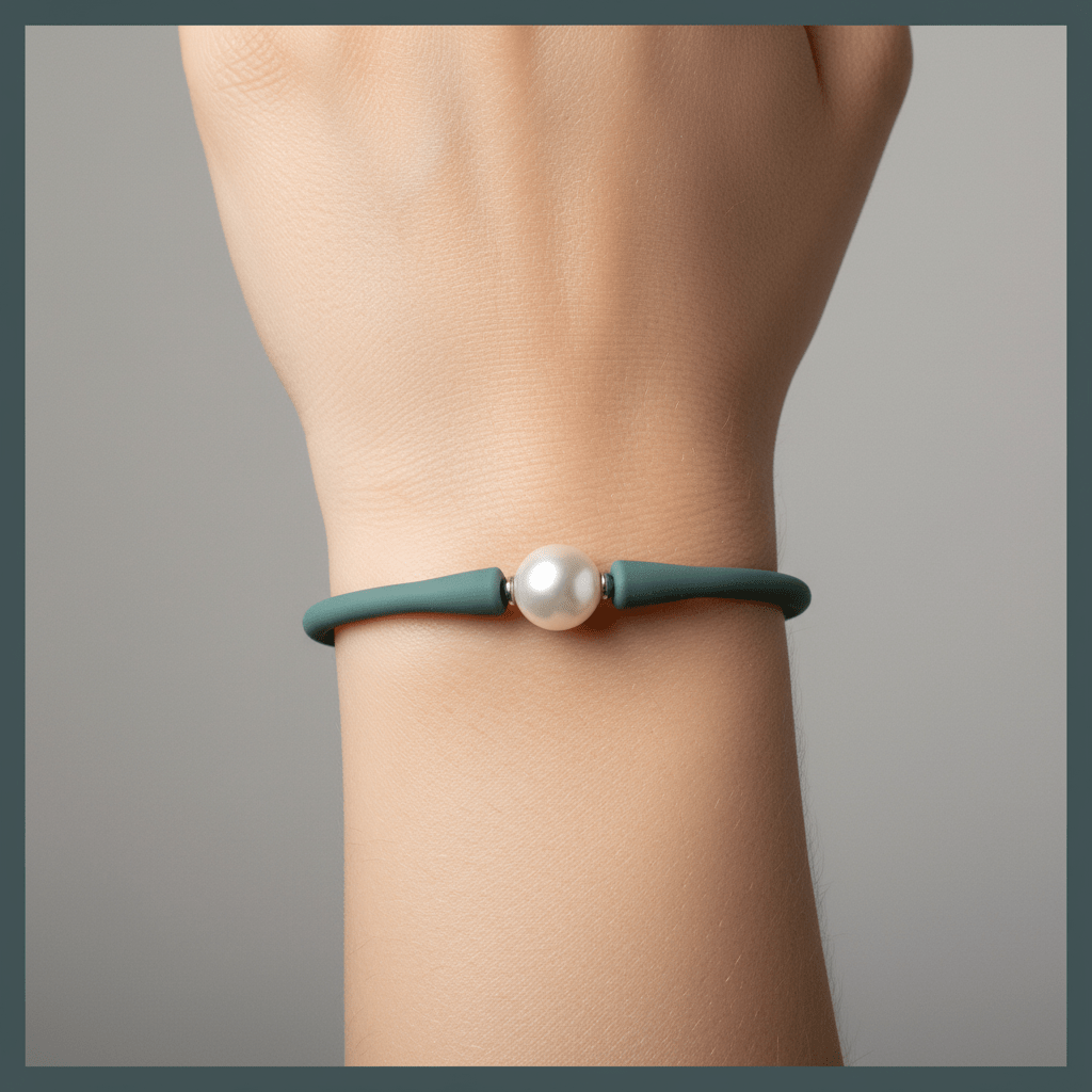 Silicone and Pearl Bracelet - Leila Jewels