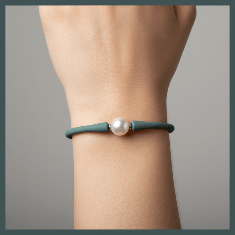 Silicone and Pearl Bracelet - Leila Jewels