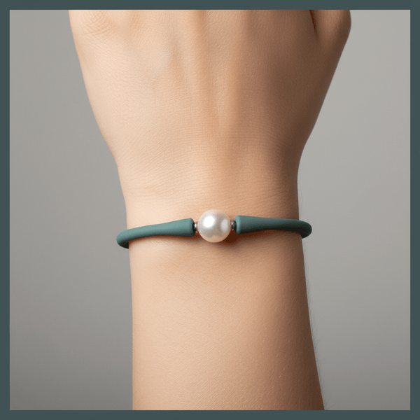 Silicone and Pearl Bracelet - Leila Jewels