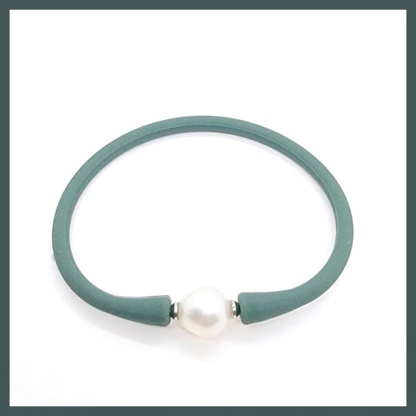 Silicone and Pearl Bracelet - Leila Jewels