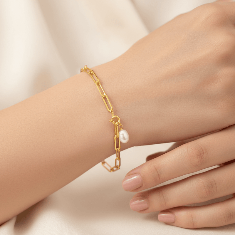 Paperclip Chain Bracelet - Leila Jewels
