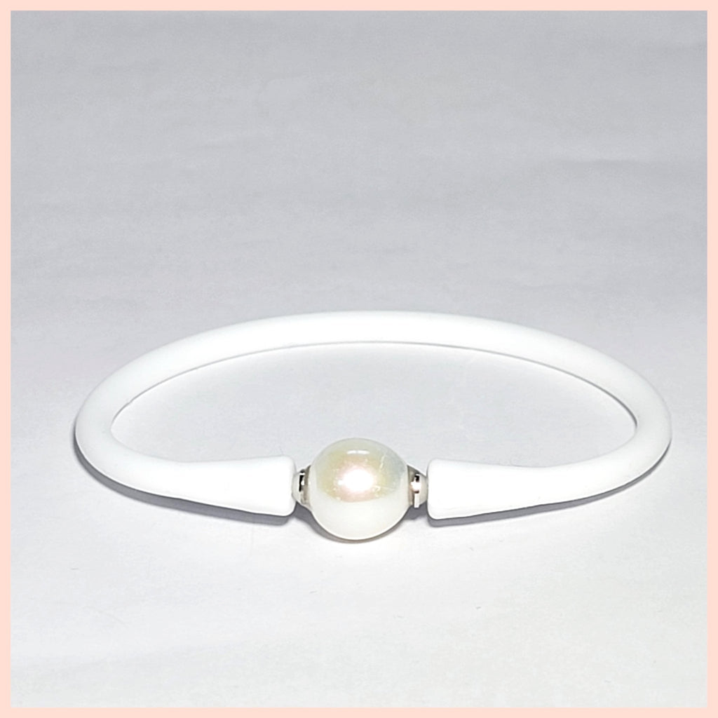 Silicone and Pearl Bracelet - Leila Jewels