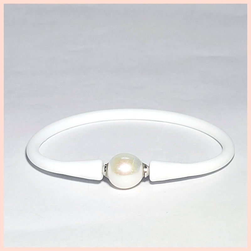 Silicone and Pearl Bracelet - Leila Jewels