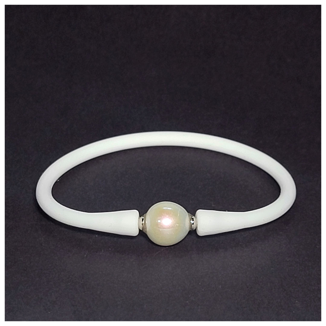 Silicone and Pearl Bracelet