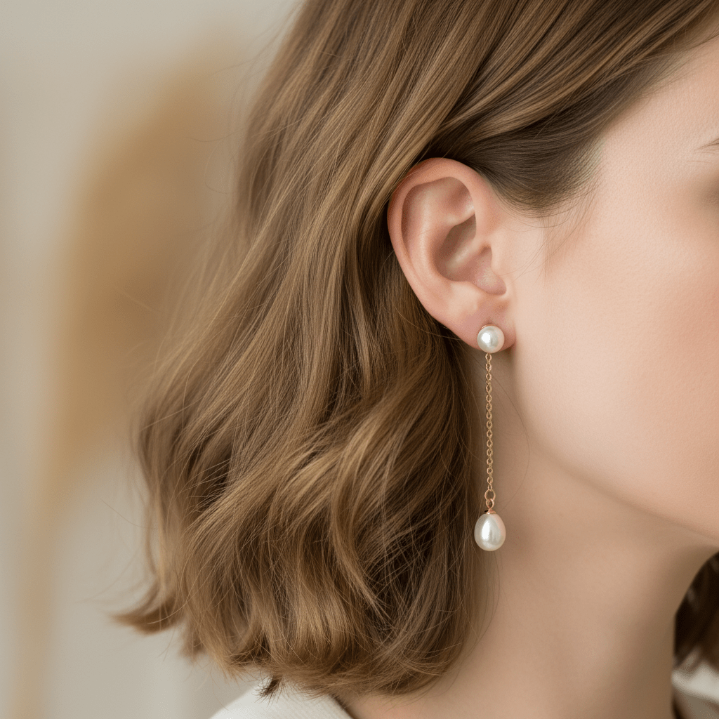 Pearl Dangle Earrings - Leila Jewels