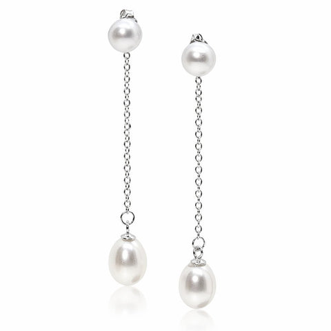 Pearl Dangle Earrings - Leila Jewels