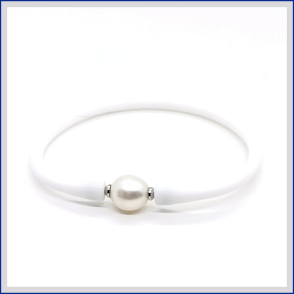 Silicone and Pearl Bracelet - Leila Jewels