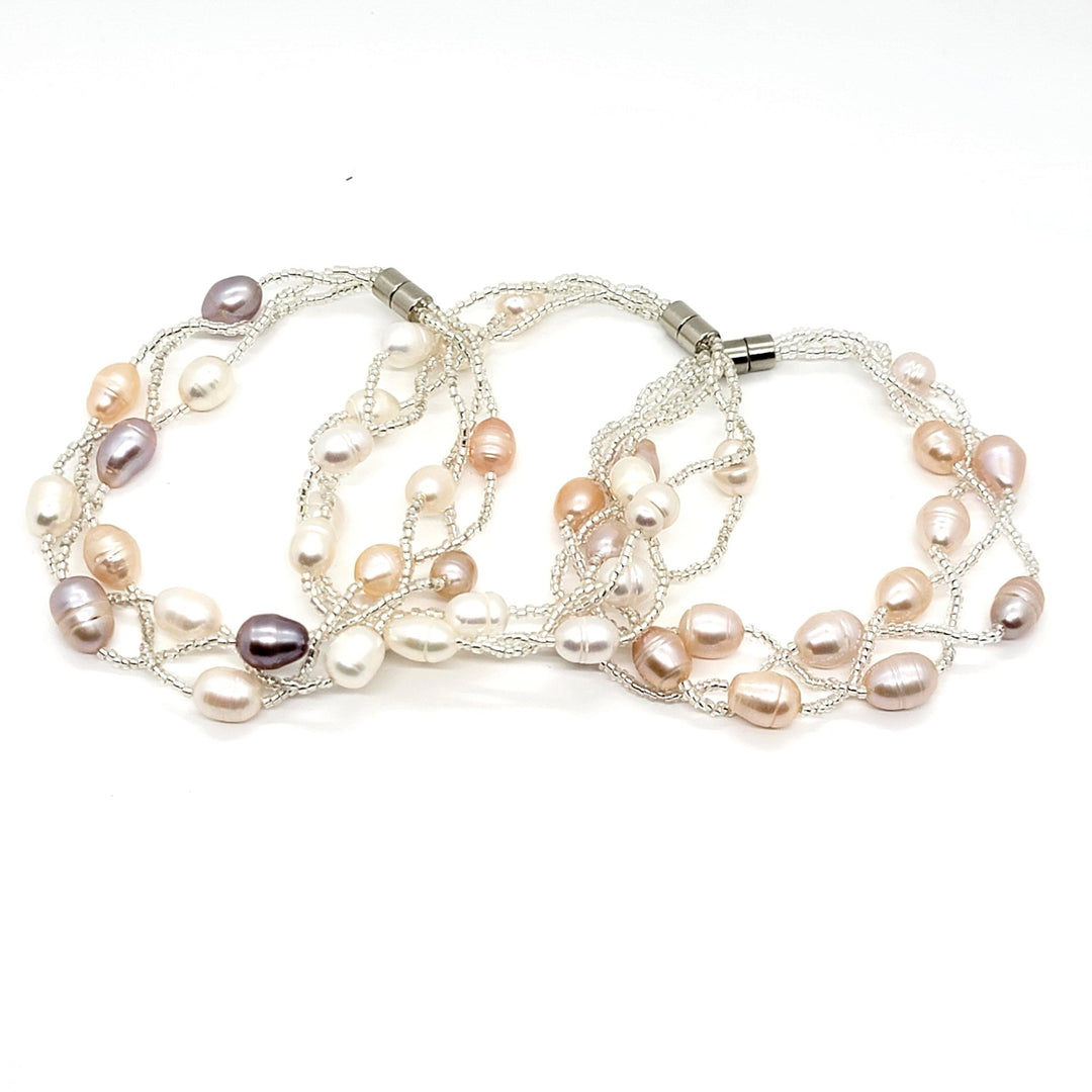 Woven Pearl Bracelet - Leila Jewels