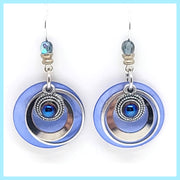 Blue Aura Disc Earrings