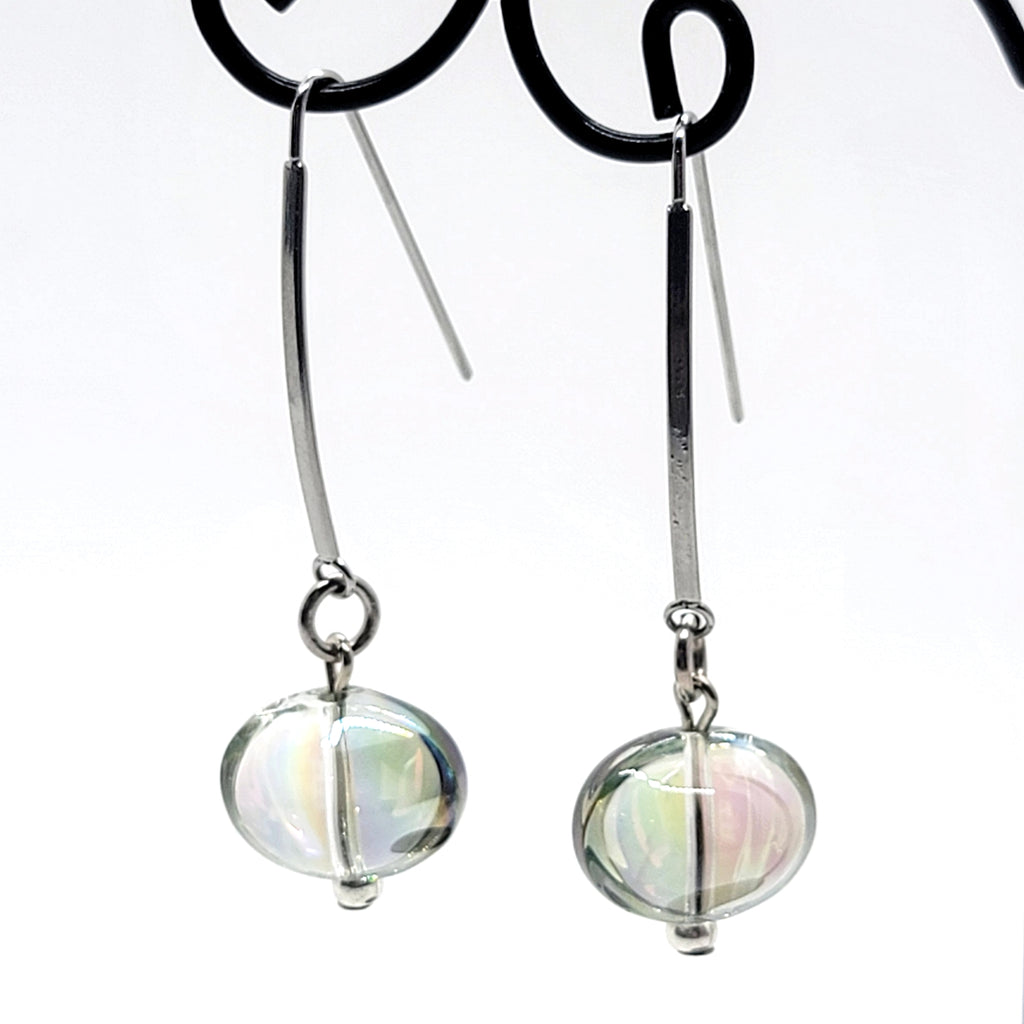 Glass Bubble Drop Earrings - Leila Jewels
