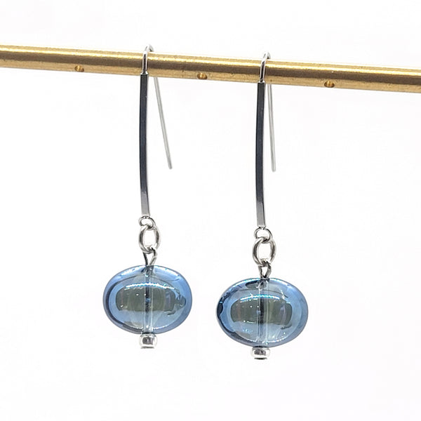 Glass Bubble Drop Earrings - Leila Jewels