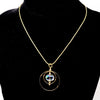 Immortal Eyes Pull Necklace with Glass Bead - Leila Jewels