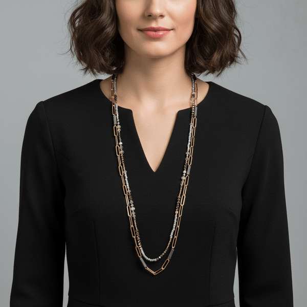 Double Strands Necklace - Leila Jewels