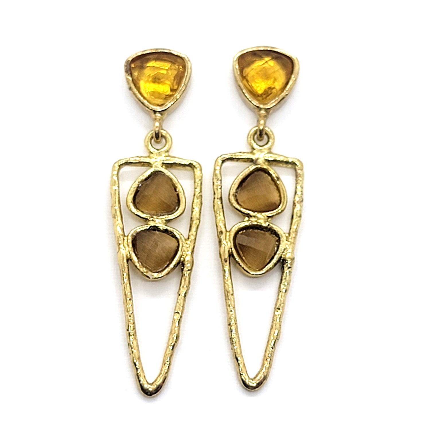 Three Crystal Earrings - Leila Jewels