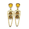 Three Crystal Earrings - Leila Jewels