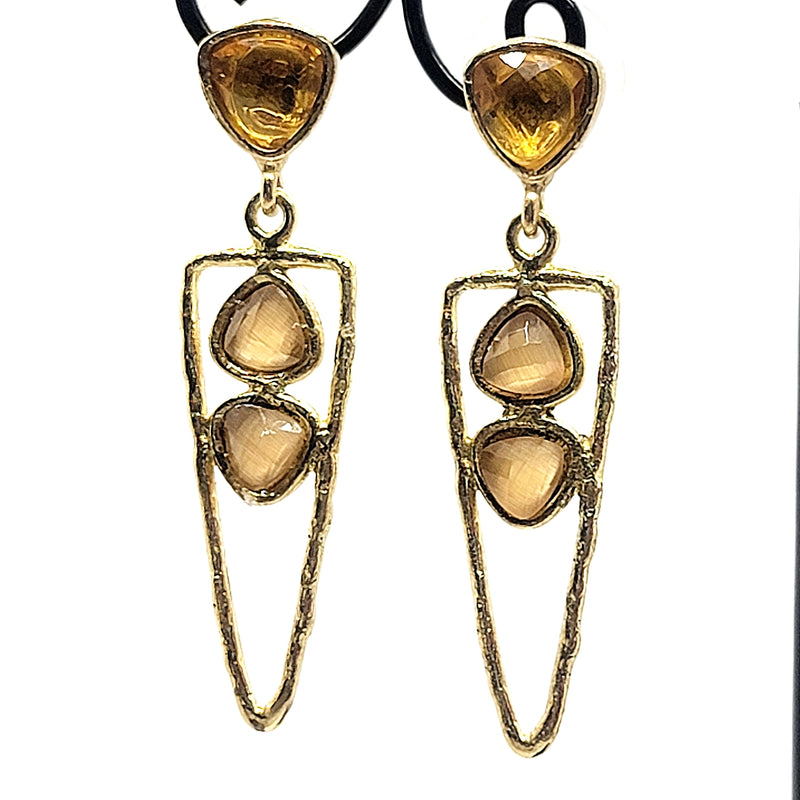 Three Crystal Earrings - Leila Jewels