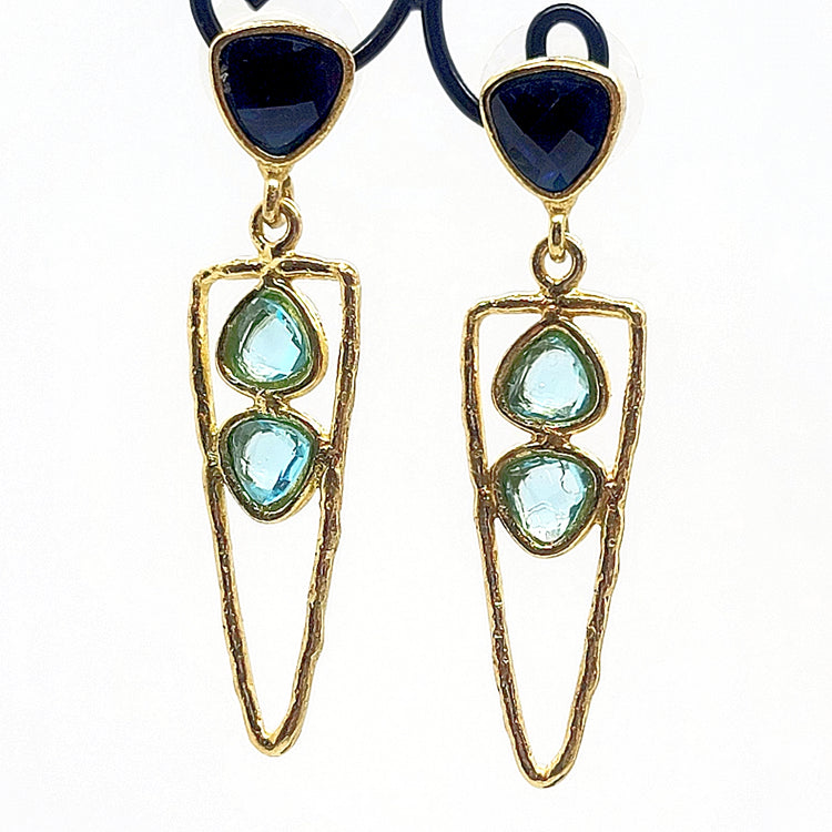 Three Crystal Earrings - Leila Jewels