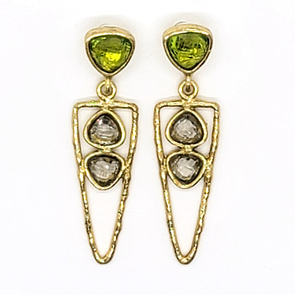 Three Crystal Earrings - Leila Jewels