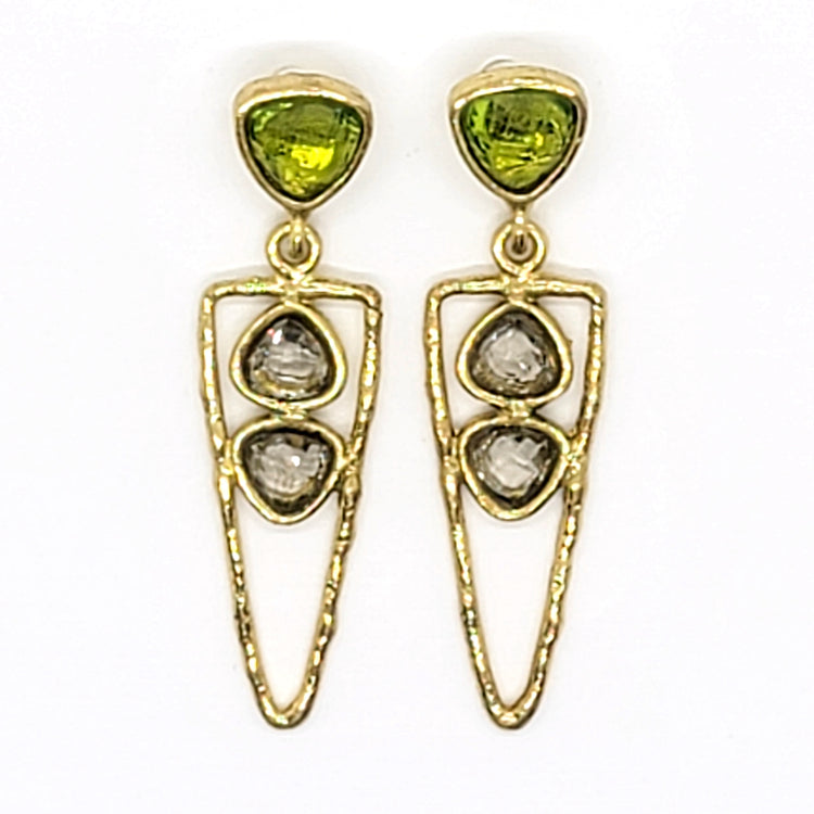 Three Crystal Earrings - Leila Jewels