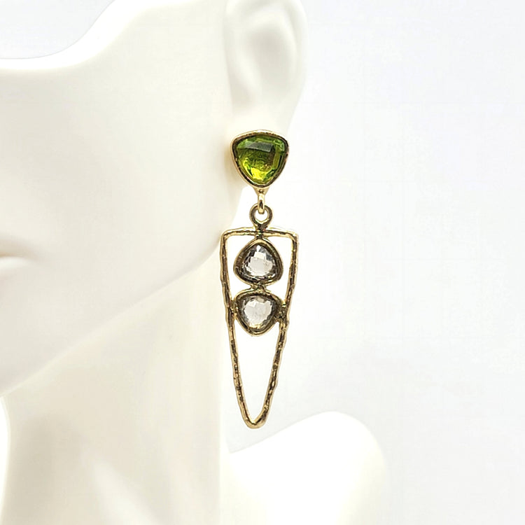 Three Crystal Earrings - Leila Jewels