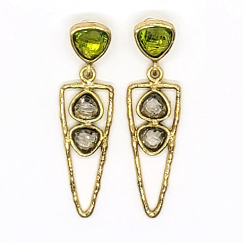 Three Crystal Earrings - Leila Jewels