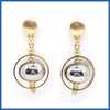 Gold "Immortal" Glass Bead Earrings - Leila Jewels