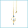 Many Moons Pull Necklace with Glass Beads - Leila Jewels