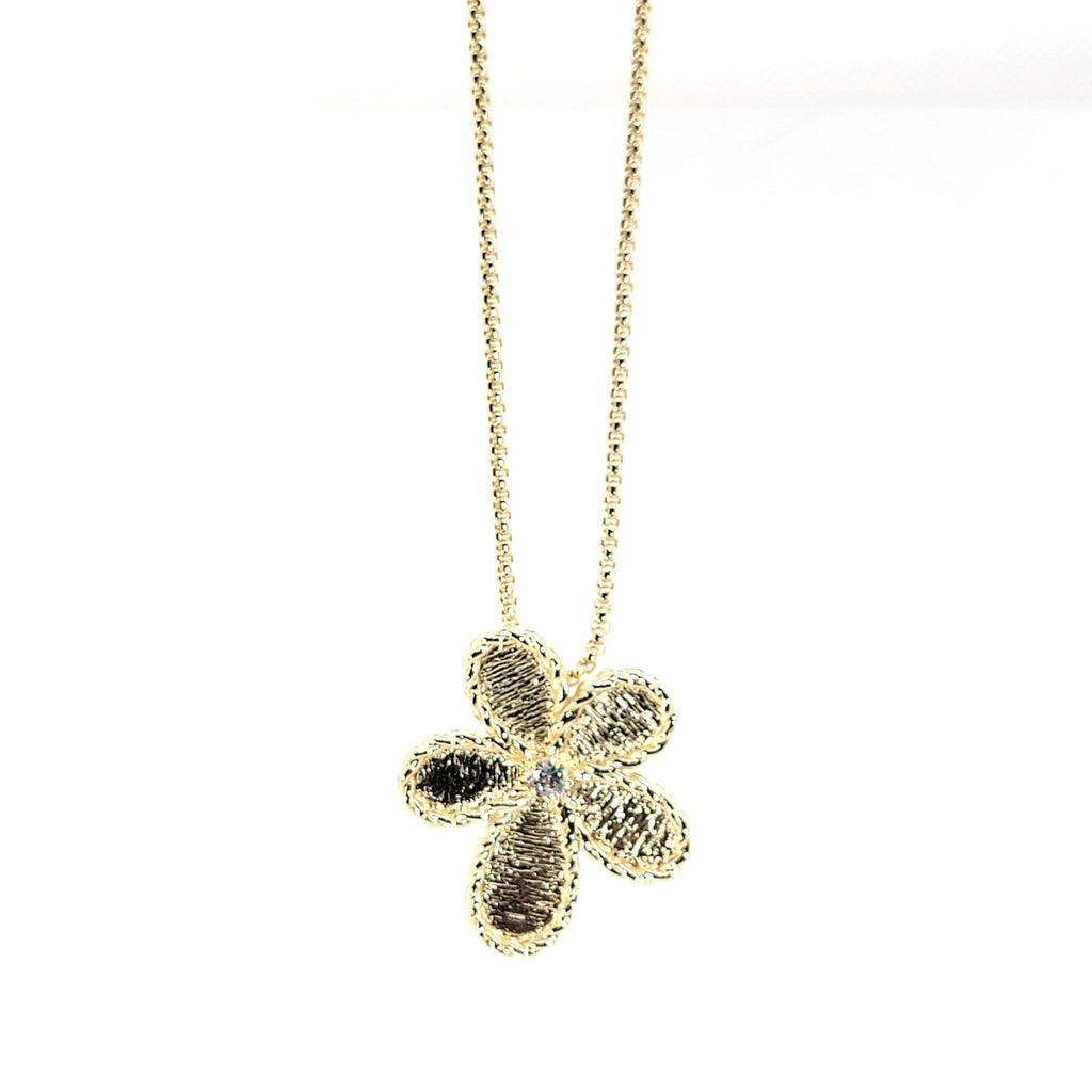 Jasmine Flower Pendant Necklace - Leila Jewels
