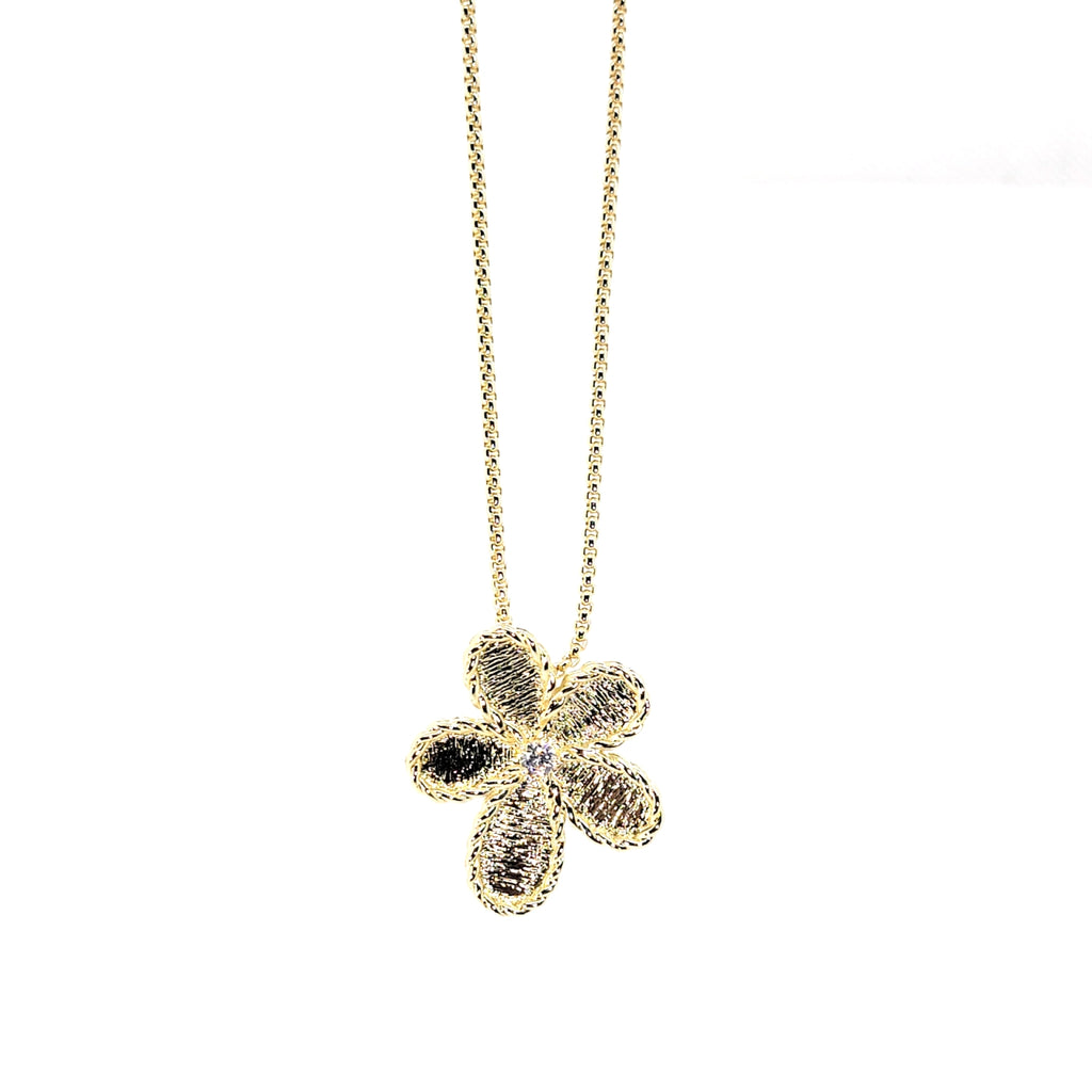 Jasmine Flower Pendant Necklace - Leila Jewels