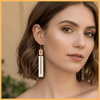Two - Tone Rectangle Earrings - Leila Jewels
