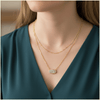 Double Chain Crystal Pendant Necklace - Leila Jewels