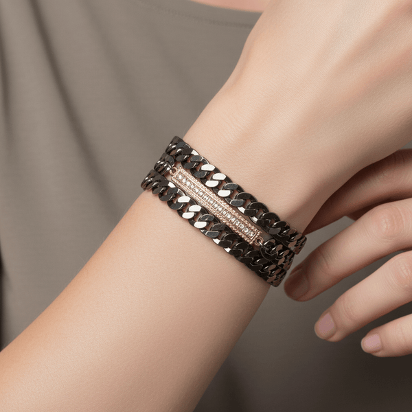 Crystal Bar Wrap Bracelet - Leila Jewels
