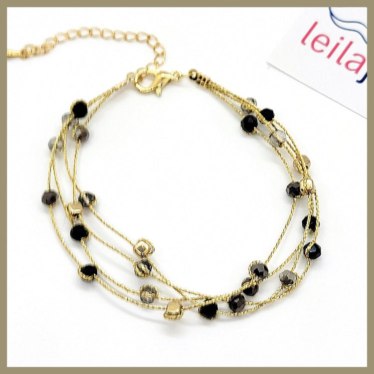 4 - Strand Crystal Bracelet - Leila Jewels