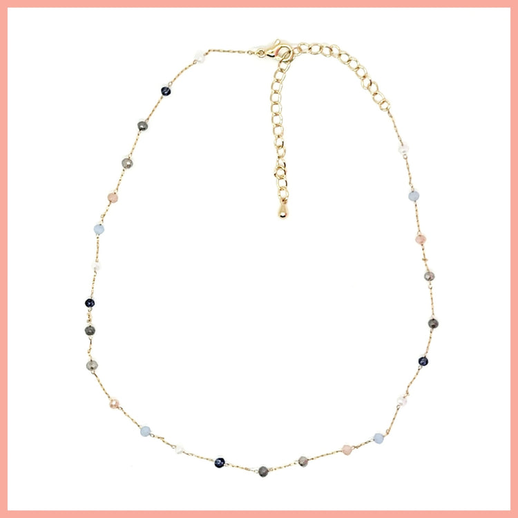 Tiny Crystal Choker Necklace - Leila Jewels