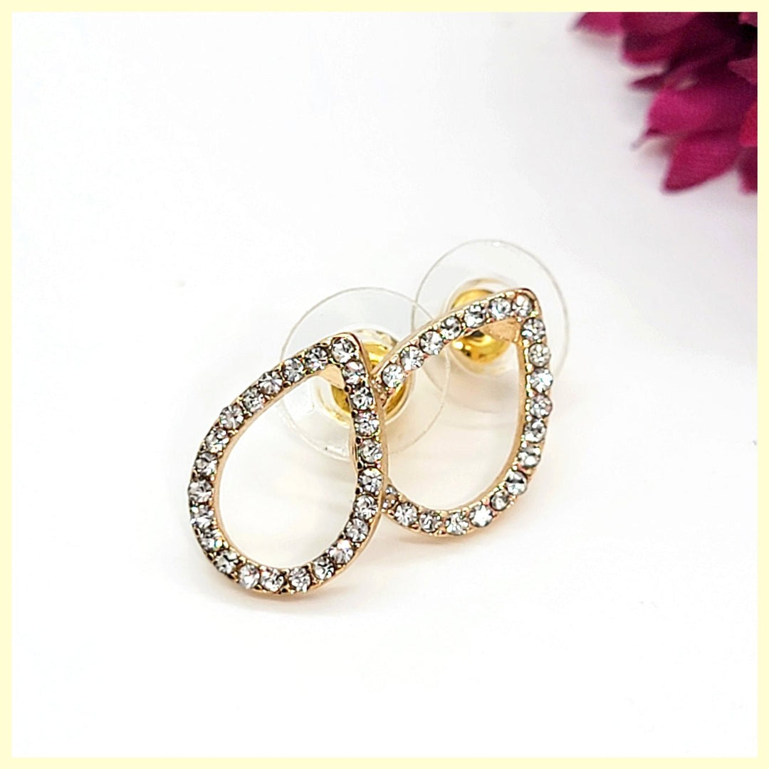 Pavé Teardrop Earrings - Leila Jewels