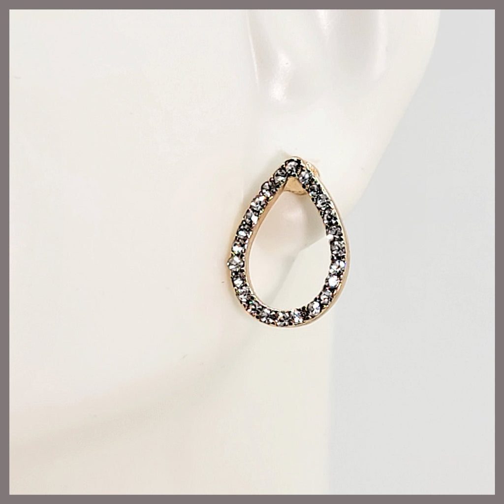 Pavé Teardrop Earrings - Leila Jewels