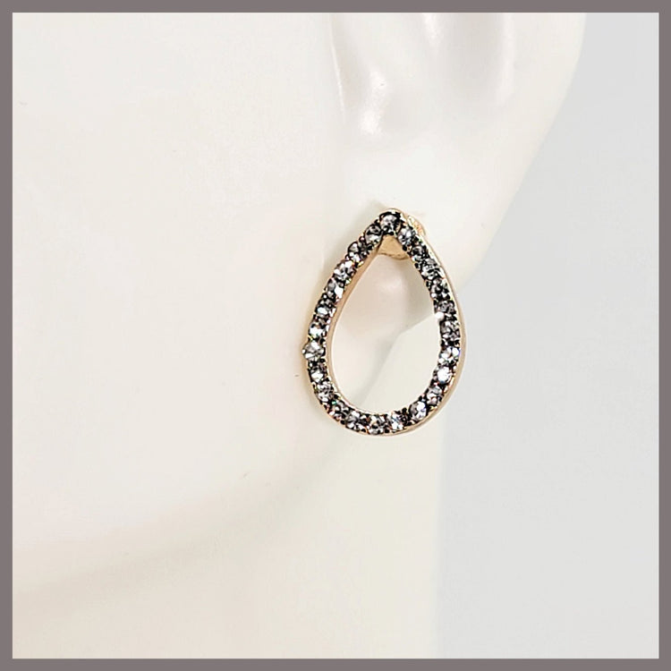 Pavé Teardrop Earrings - Leila Jewels