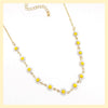 Enamel Daisy Flowers Necklace - Leila Jewels