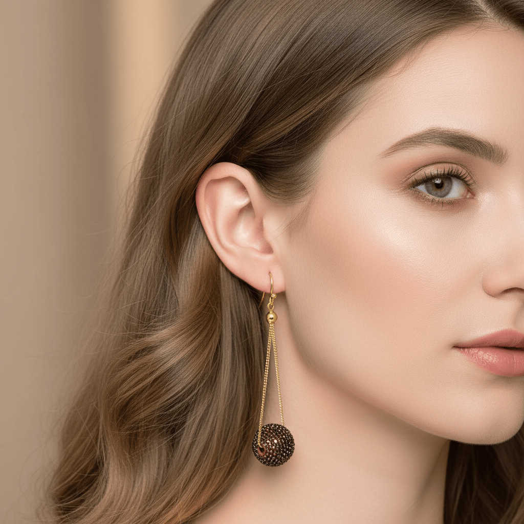 Beaded Ball Earrings - Leila Jewels