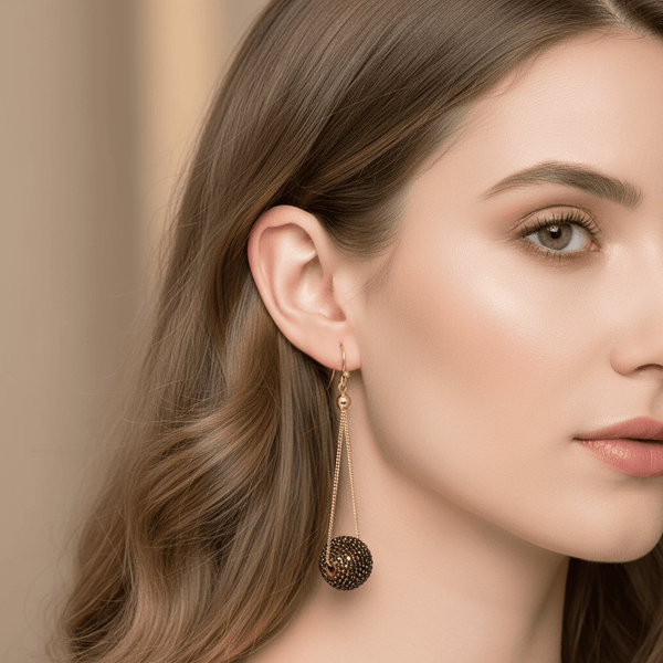 Beaded Ball Earrings - Leila Jewels