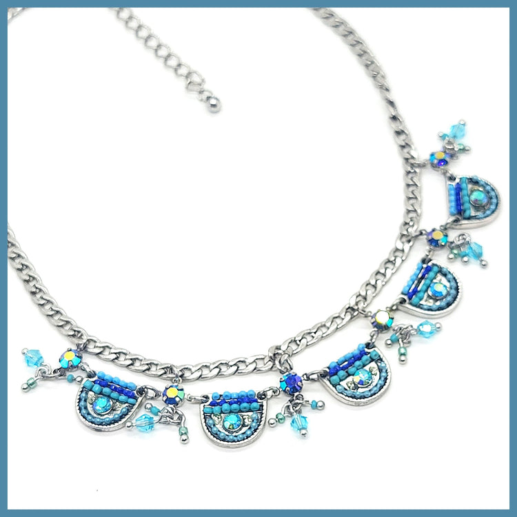 Blue Boho Necklace - Leila Jewels