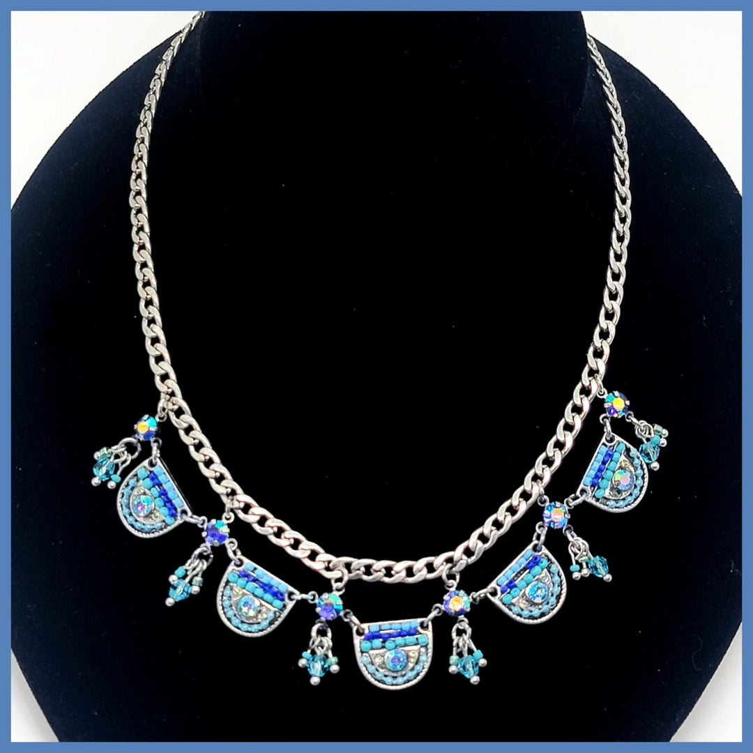 Blue Boho Necklace - Leila Jewels