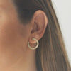 Pavé Circle Earrings - Leila Jewels