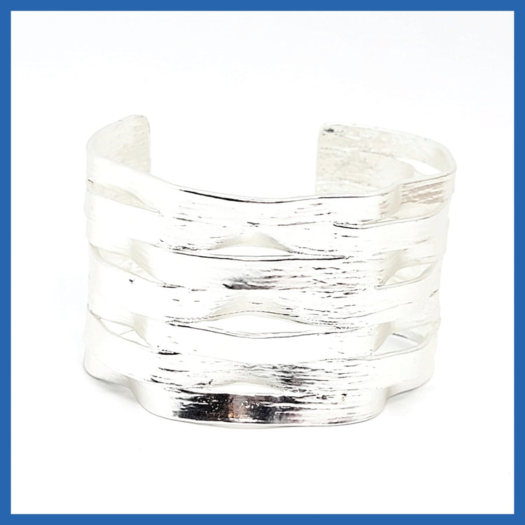 Wavy Open Cuff - Leila Jewels