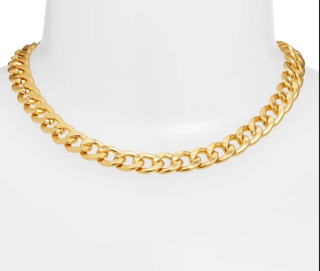 Curb Link Choker Necklace - Leila Jewels